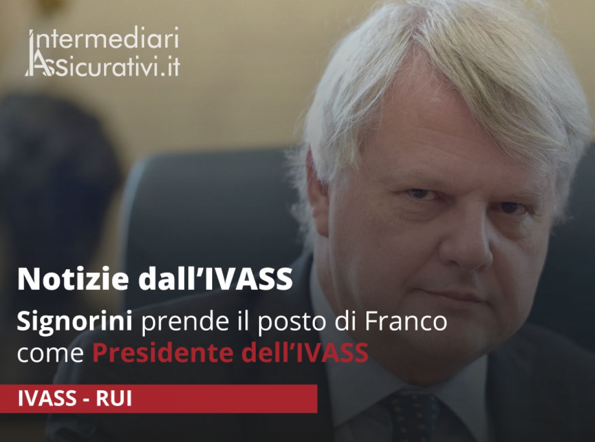 Signorini prende il posto di Franco come Presidente dell’IVASS